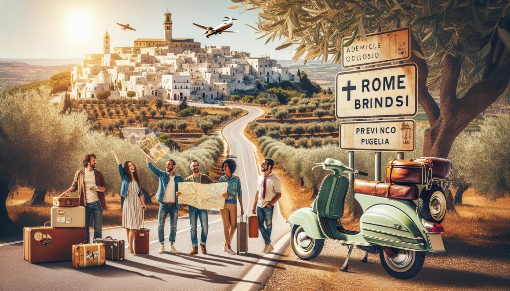 Da Roma per Brindisi provincia di Brindisi: via per la Puglia