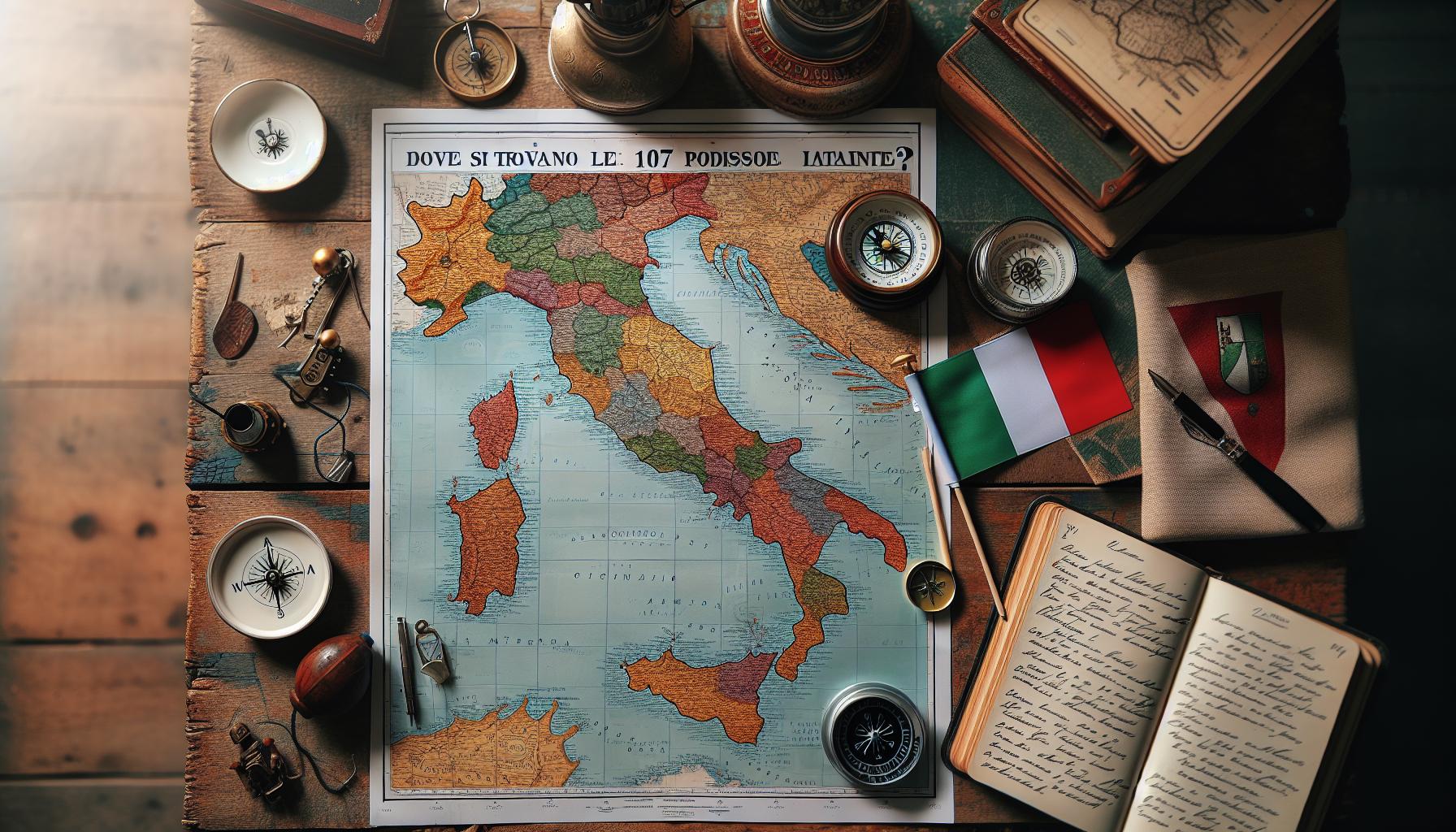 Dove si trovano le 107 province italiane?