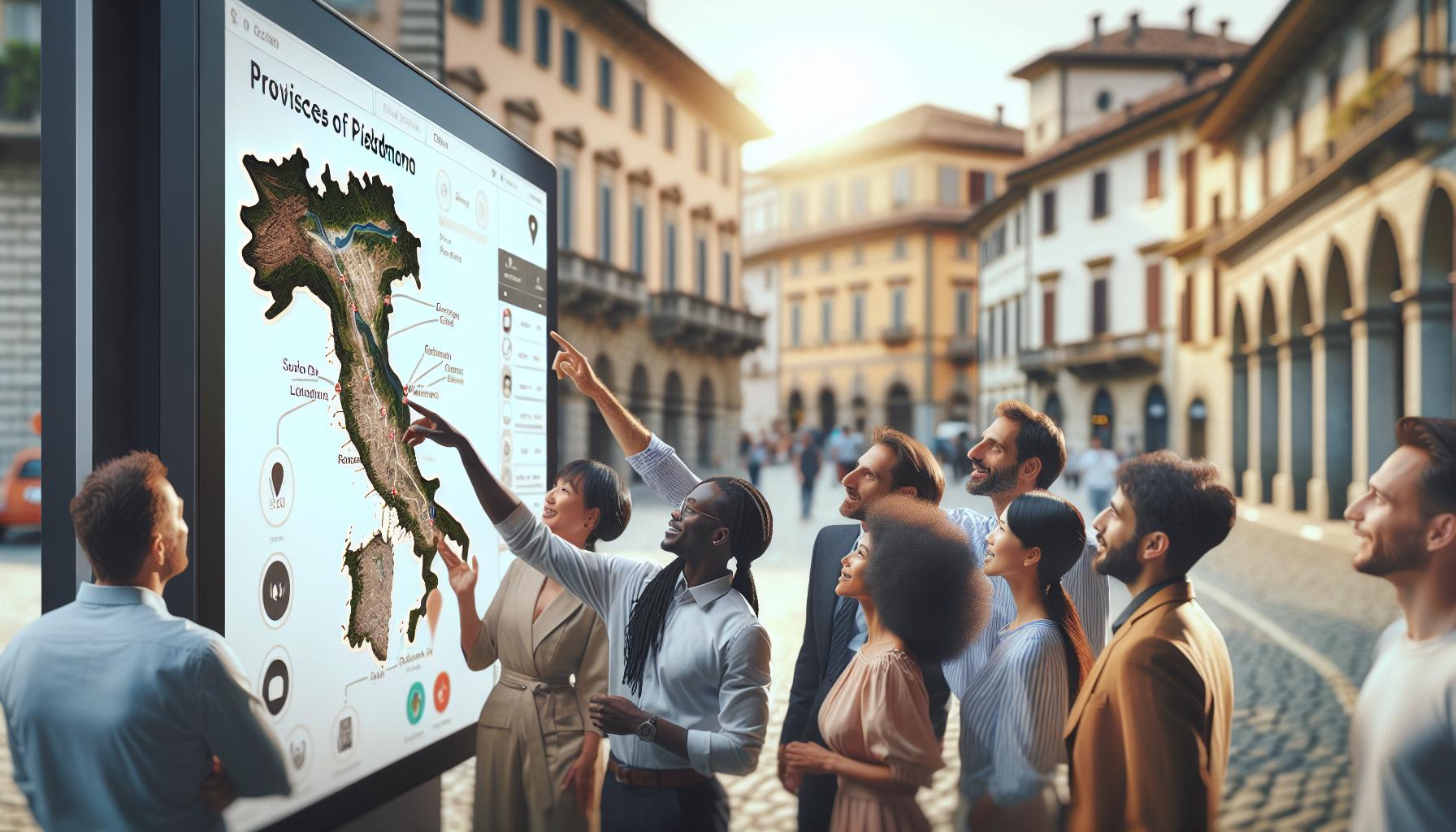 Mappa Interattiva delle Province del Piemonte